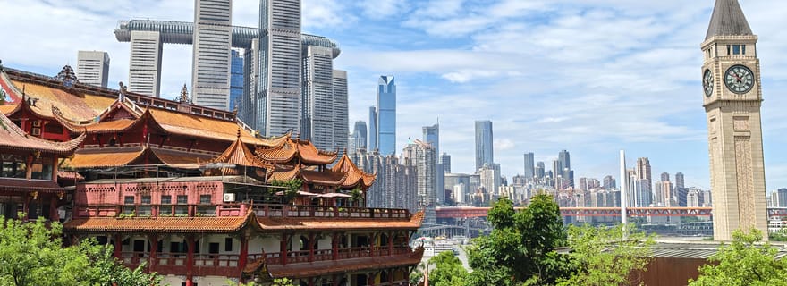 Chongqing : lieux branchés, téléphérique et ferry - visite privée