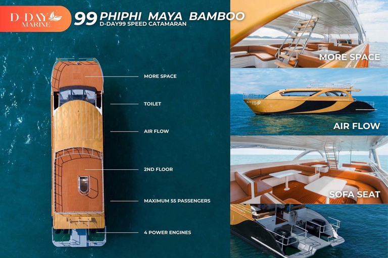 Phuket: Phi Phi, Maya Bay & Bamboo Island by Speed Catamaran