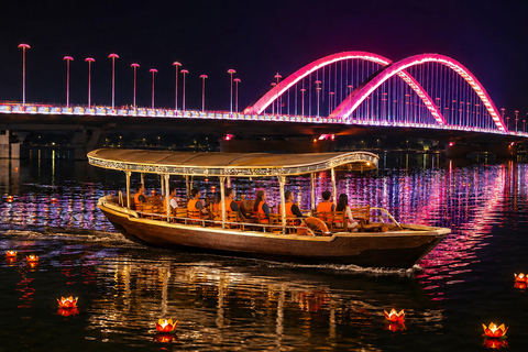 Hue: Evening Perfume River Electric Boat Cruise & Lantern Evening Perfume River Cruise