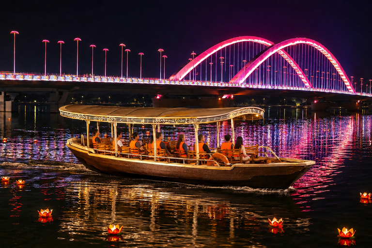 Hue: Evening Perfume River Electric Boat Cruise & Lantern Evening Perfume River Cruise