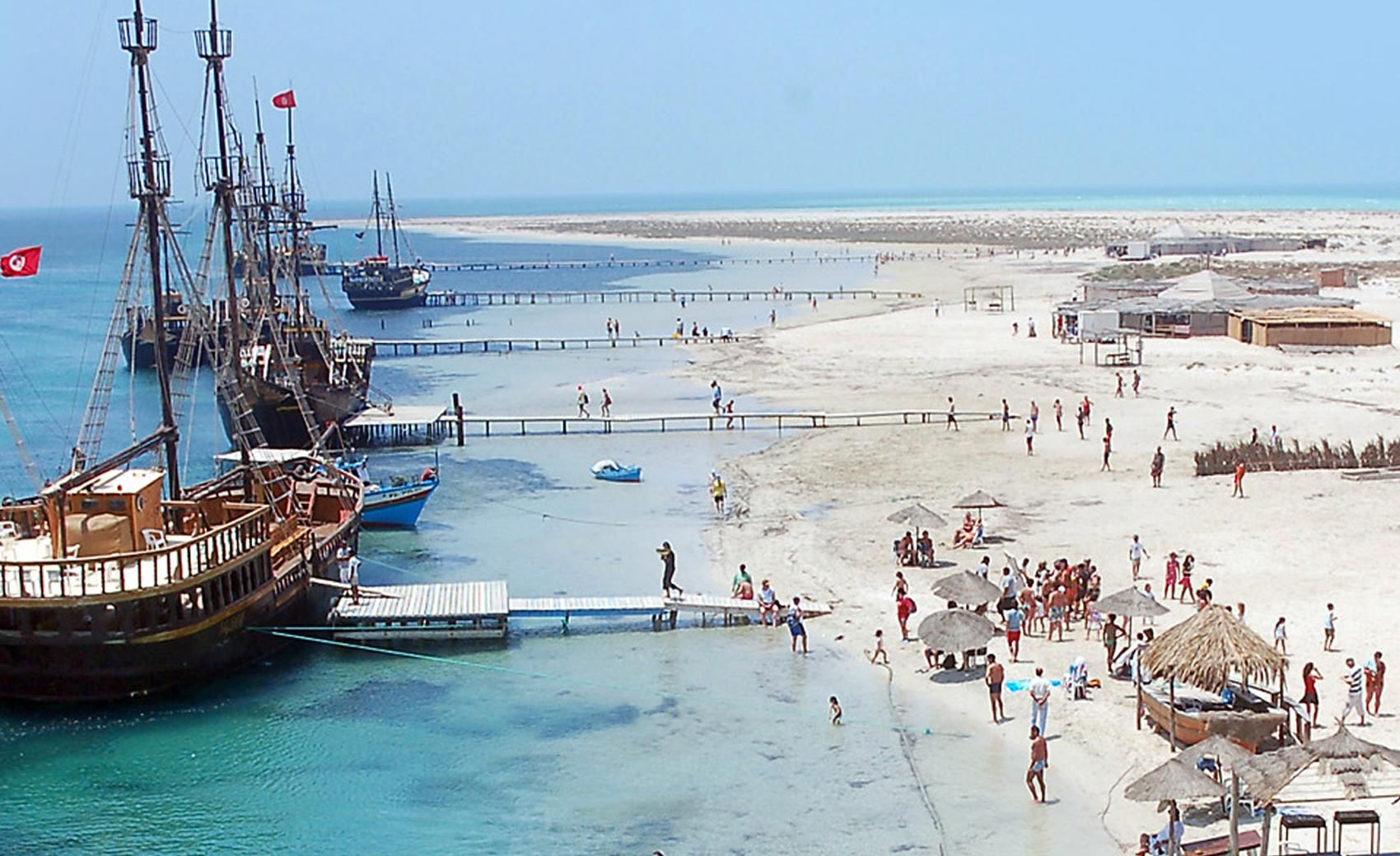 Djerba Piratenschiff Tour zur Flamingo Insel