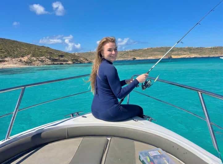 Private Fishing & Comino Boat Tour: Blue & Crystal Lagoon
