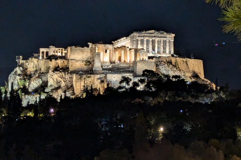 Athens at Night Enchanting Walking Tour and Dinner Delights