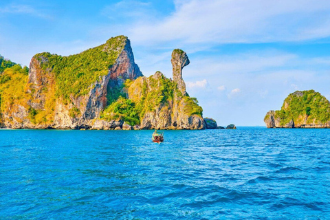 Krabi: 4 öar och grottor båttur med lunch4 öar tur med motorbåt