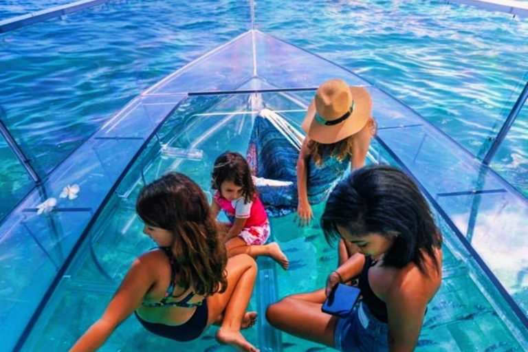 Zakynthos: Glass Boat Swimming Tour with Turtle Spotting Zakynthos: Private Clear Boat Tour with Turtle Spotting