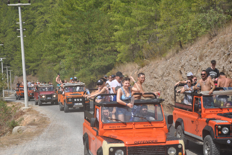 Alanya: Safari de jipe ao pôr do sol no Canyon Sapadere com serviço de busca