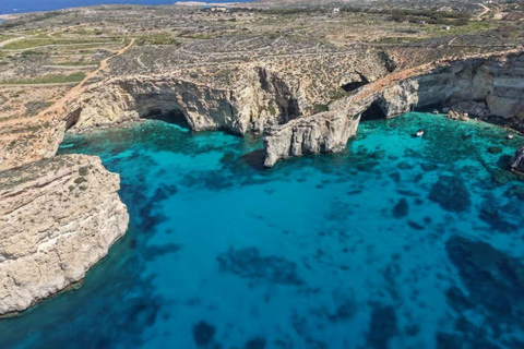 From Malta: Comino and Gozo Boat Tour with Blue Lagoon Stop