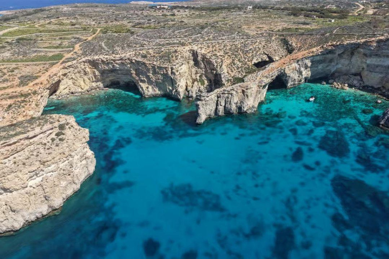 From Malta: Comino and Gozo Boat Tour with Blue Lagoon Stop