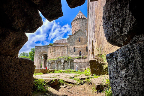 From Yerevan: Tatev, Noravank & Shaki Waterfall Day Trip Group Tour in English Speaking Guide