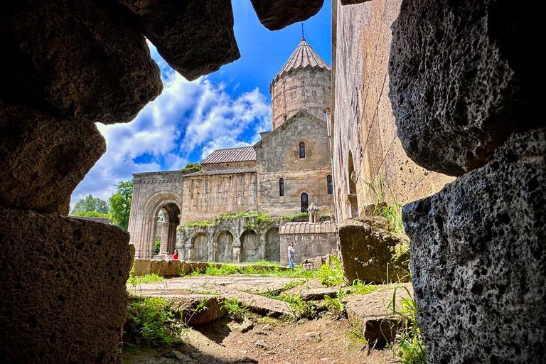 From Yerevan: Tatev, Noravank & Shaki Waterfall Day Trip Group Tour in English Speaking Guide