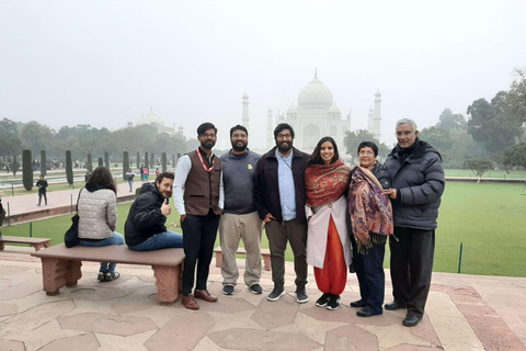 From Delhi: All Inclusive Sunrise Taj Mahal Tour by Car Car + Guide + Lunch