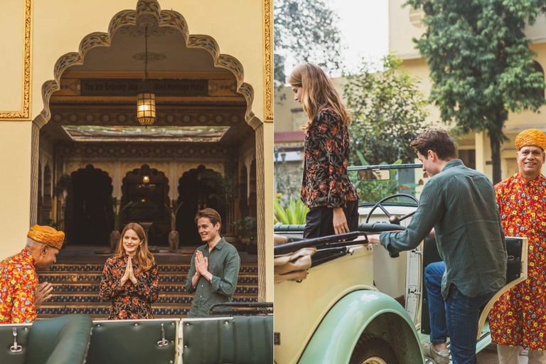 Jaipur: Heritage City Tour in a Vintage Car with Pickup