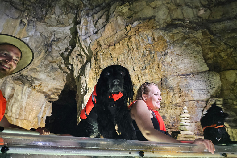 Pula: Cueva Puesta de Sol/ Tour nocturno en Kayak Transparente