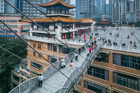 Chongqing: Kui Xing-toren, oude wijken en rondvaart op de YangtzeChongqing: Kui Xing-toren, oude stad en rondvaart op de Yangtze