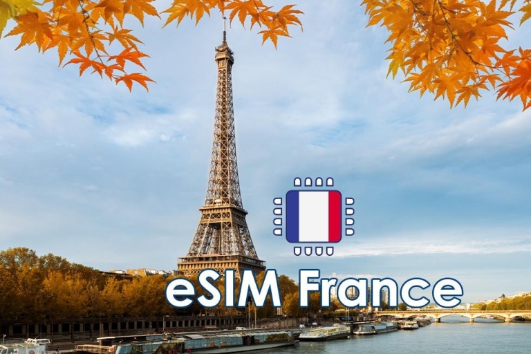 Frankrijk: eSIM Mobiel Data Plan - 50GBMobiel data-abonnement Frankrijk - 50GB (30 dagen)