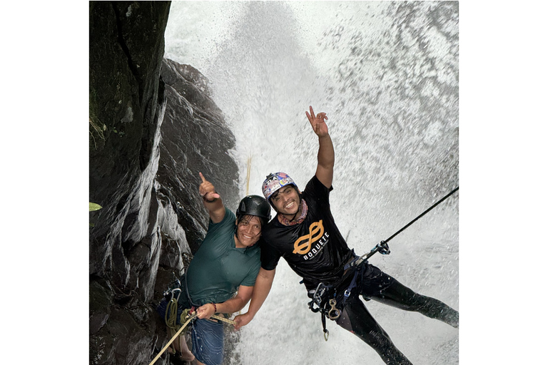Rappel at the Jagüata Waterfall