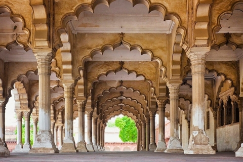 Depuis Agra : Coupe-file Taj Mahal et visite privée du fort d'AgraVoiture avec chauffeur, guide, billets d'entrée aux monuments et déjeuner