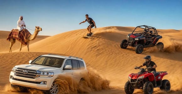 Doha: ATV Quad, Buggy Dune Bashing,Camel Ride & Sandboarding