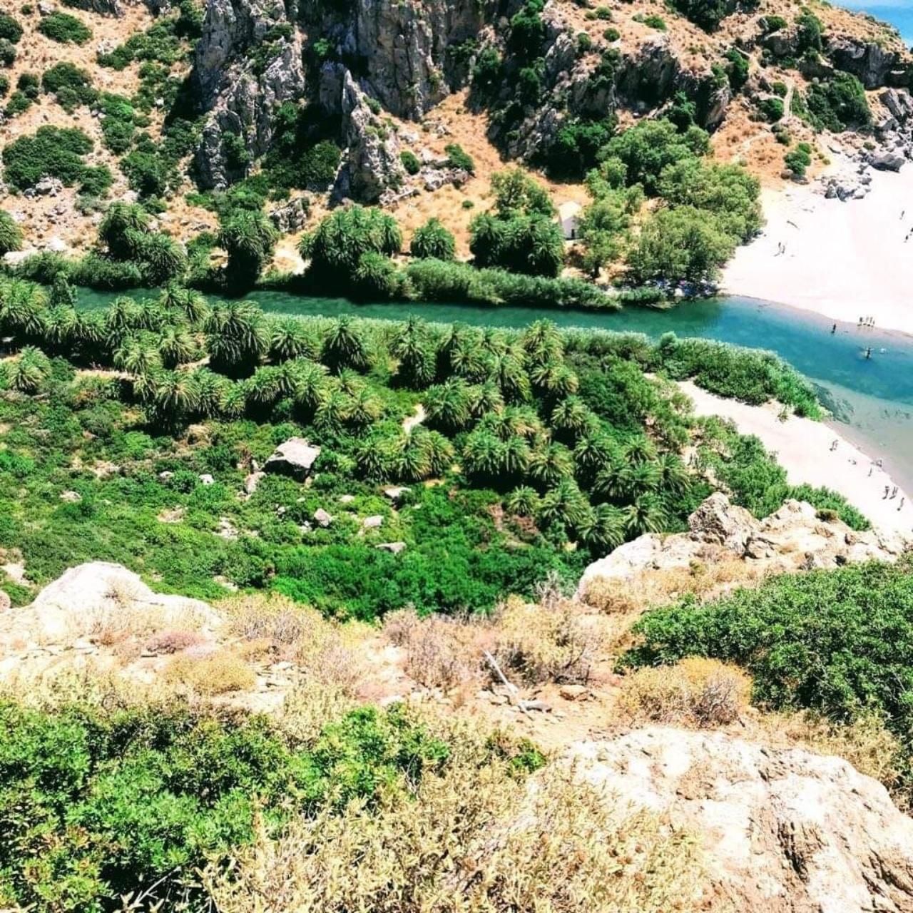 Von Kreta: Tour zur Kourtaliotiko-Schlucht und zum Preveli-Strand