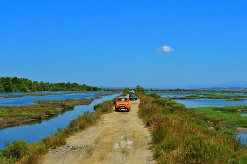 Vanuit Golem/Durres:Divjaka en Karavasta Lagune Jeepsafari