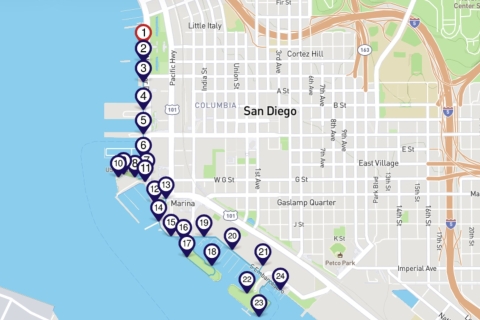 San Diego: Waterfront Self-Guided Audio Walking Tour