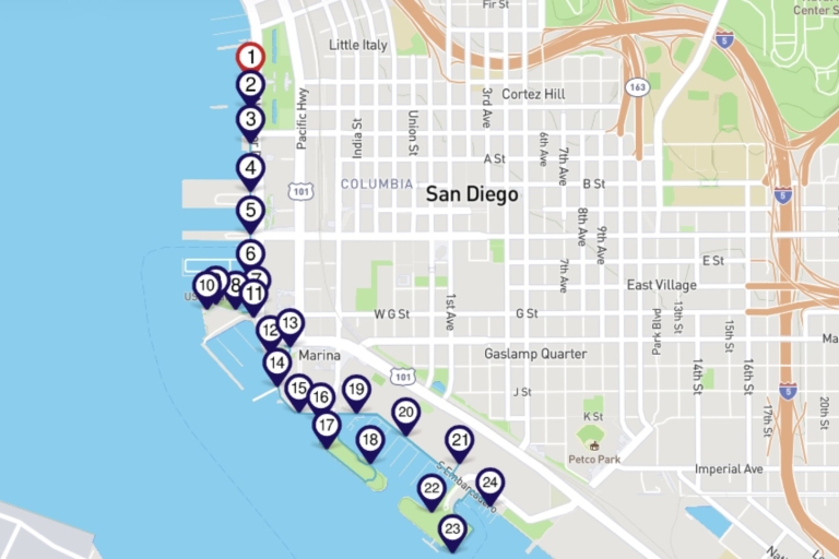 San Diego: recorrido a pie con audio autoguiado frente al mar