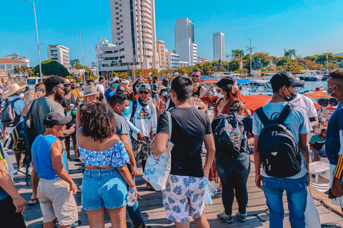 Cartagena: Wycieczka łodzią na wyspę Cholon i impreza z DJ-em + lunch