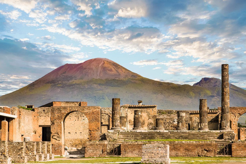 Vanuit Napels: Tour van Pompeii en Vesuvius wijnproeverij met lunchVanuit Napels: Pompeii tour en Vesuvius wijnproeverij