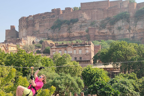 Jodhpur: Visita o Forte Mehrangarh e desfruta de uma aventura de tirolesa