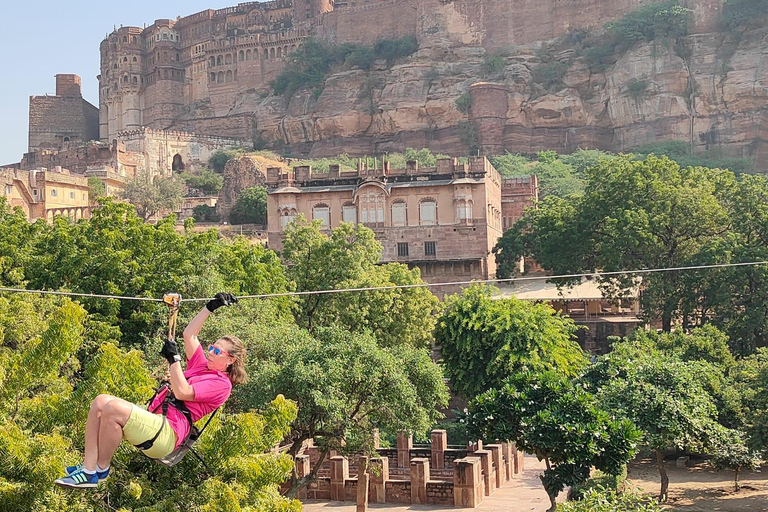 Jodhpur : Visitez le fort Mehrangarh et participez à une aventure en tyrolienne