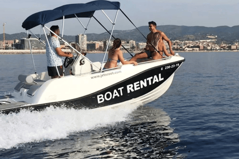 Barcelone : Location de bateaux sans permis2h de location de bateau jusqu&#039;à 6 personnes