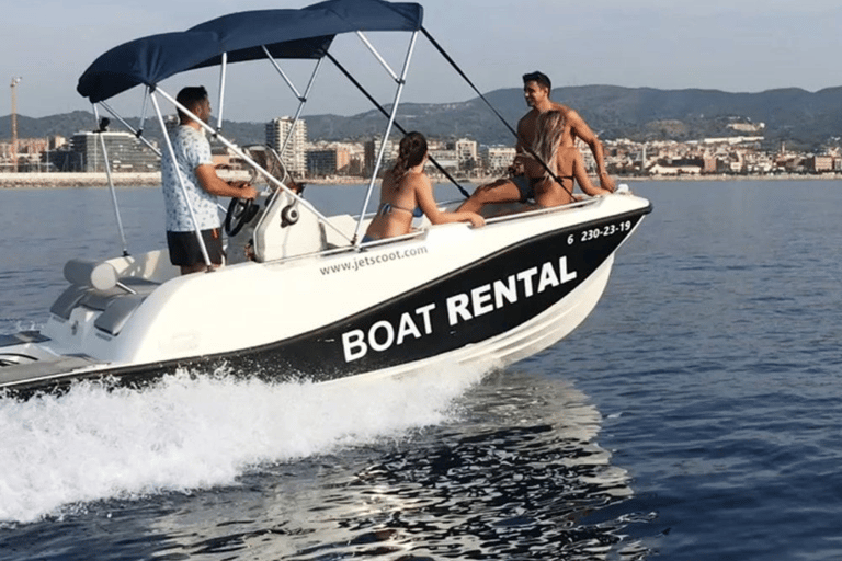 Barcelone : Location de bateaux sans permis2h de location de bateau jusqu&#039;à 6 personnes