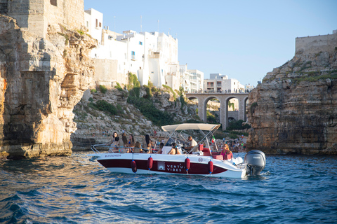 Polignano Sea Caves: Boat Tour with Snorkeling & Aperitif Sea Caves Boat Tour from San Vito