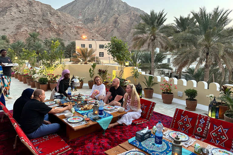 Omani Rooftop Terrace Dining + Village / Wadi Tour