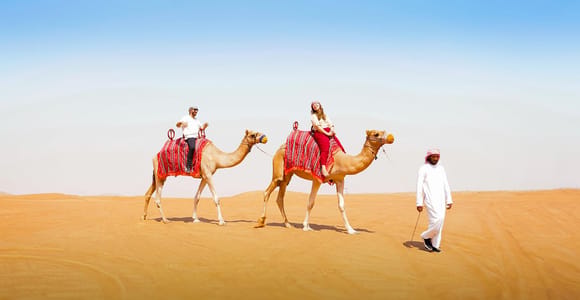 Dubai: Desert Camel Ride with Live Shows & BBQ Buffet Dinner