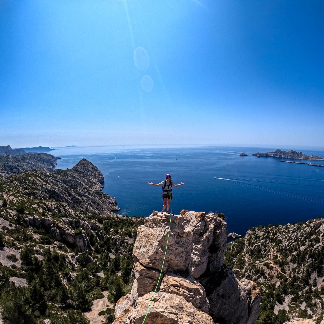 Mehrseillängen-Klettersession in den Calanques bei Marseille