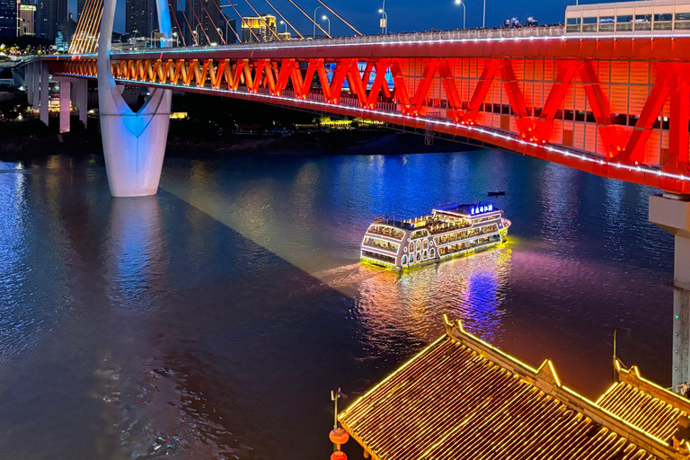 Chongqing: 50 minuters nattkryssning på Yangzte, uppdatering av VIP-klass