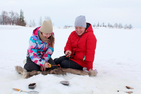Levi: Ice Fishing Experience with Hot Drink