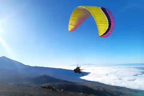 Paragliding från Teide nationalpark