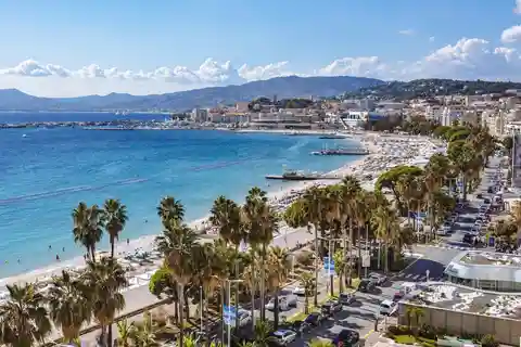 Costa occidentale della Costa Azzurra tra Nizza e Cannes