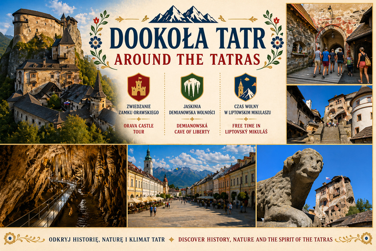 from Zakopane: Orava Castle & Demanovská Cave Day Trip
