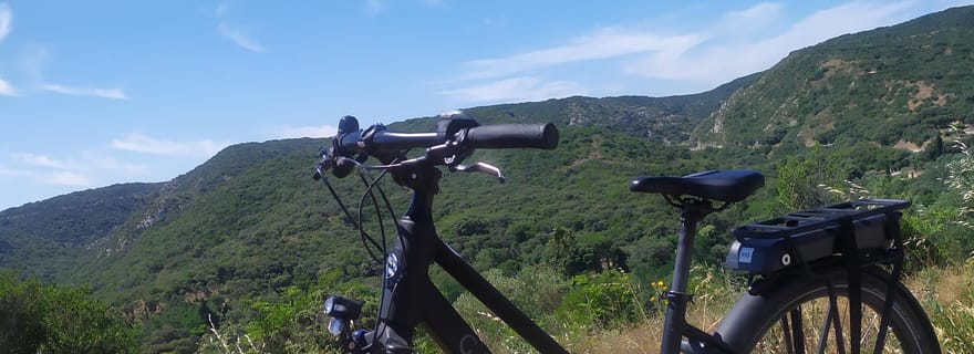 Pique-nique au milieu des oliviers en e-bike