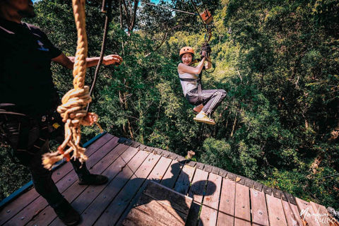 Samui Zipline FLY & Fun Tree Bridge Jungle Cafe & Waterfall