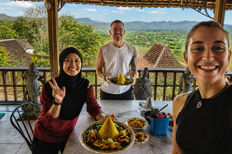 Yogyakarta: Local Market Tour & Mountain Cooking Class Hotel Pickup (Afternoon Sunset Class & Dinner)