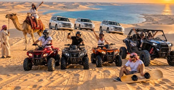 Doha: ATV Quad Bike and Buggy Desert Safari with Camel Ride