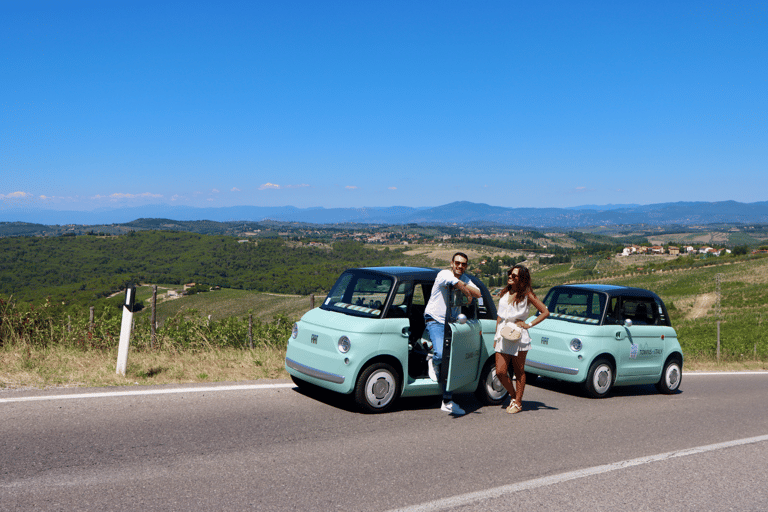 Florence: Chianti Fiat E-Car Tour with Wine Tasting & Lunch Topolino E-Car – Double Driver