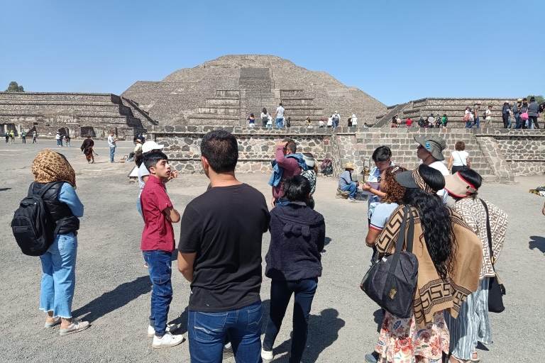 Teotihuacan Tour + Vervoer + Basiliek + Tlatelolco + grot
