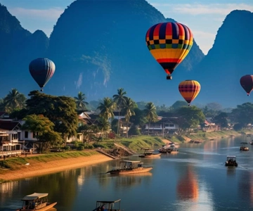 Vang Vieng: Paseo en Globo Aerostático y Go Kart