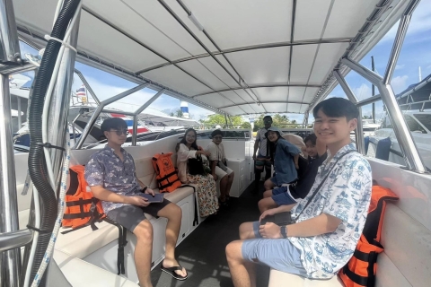 Croisière privée de luxe en bateau rapide vers les îles Phi PhiCroisière privée de luxe en bateau rapide vers l'île de Phi Phi