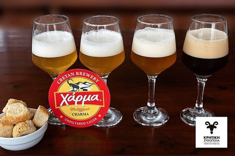 Chania Private Olive Oil Factory and Brewery Tour with Meal